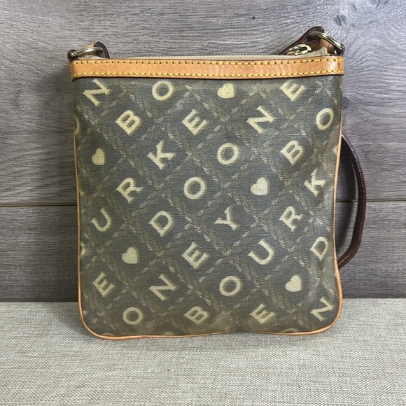 Dooney & Bourke Signature Monogram Leather and Coated Canvas Crossbody Bag - Picture 2 of 11